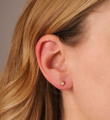 Gold Trip Starburst Stud Earrings