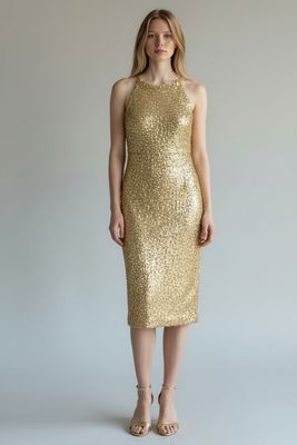 Beaubaileyrose Halter Sequin Dress