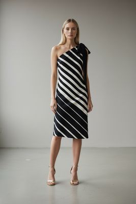 Beaubaileyrose 1 Shoulder Monochrome Dress