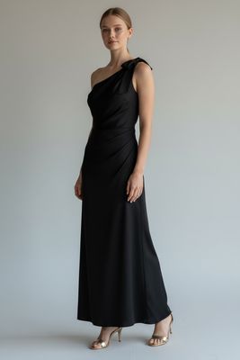 Pierce Fionda Tuxedo 1 Shoulder Dress