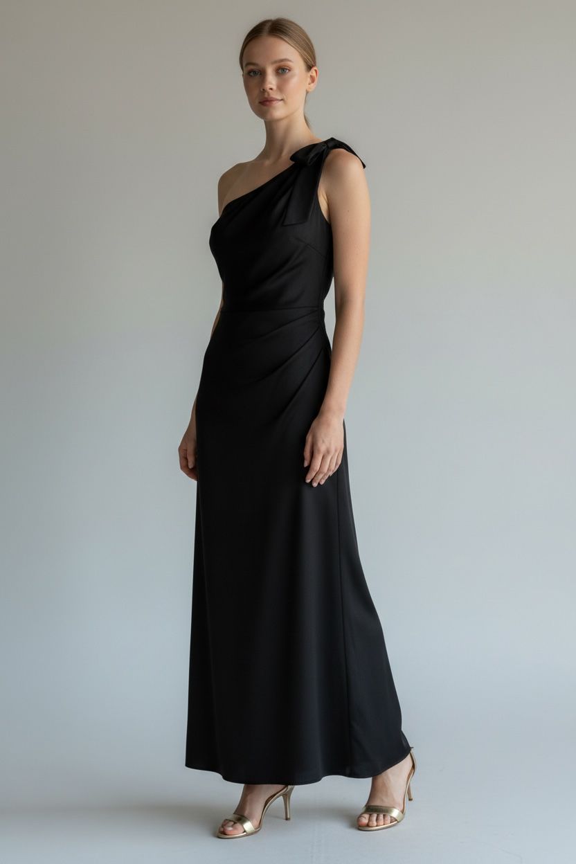Pierce Fionda Tuxedo 1 Shoulder Dress