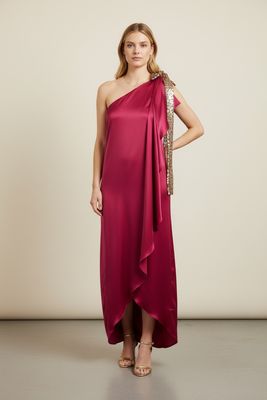 Beaubaileyrose 1 Shoulder Silk Dress