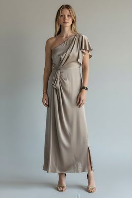 Jenny Packham Satin 1 Shoulder Dress
