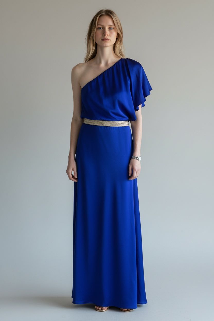 Ghost 1 Shoulder Satin Dress
