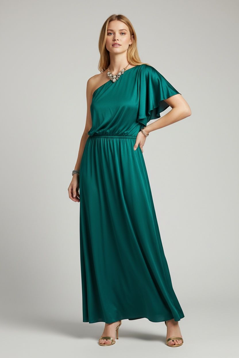 Ghost 1 Shoulder Satin Dress