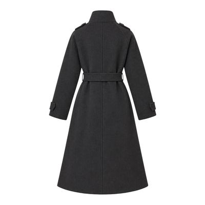 Funnel Neck Belted Coat