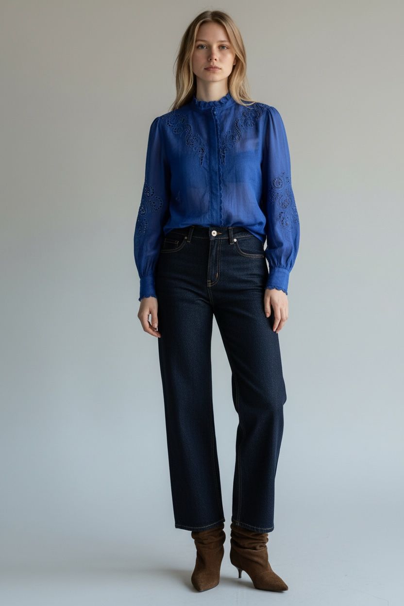 Suncoo LOVE Embroidered Shirt