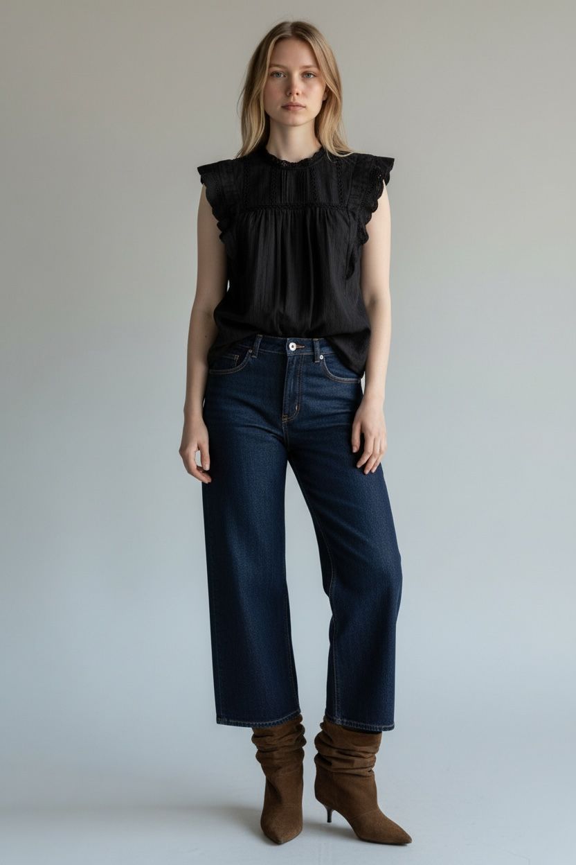 Suncoo LOROCO Cotton Embroidered Top