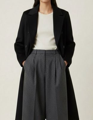 Wool Oversized Minimalist Coat