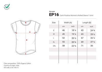 Earth Positive® Women's Rolled Sleeve T-shirt