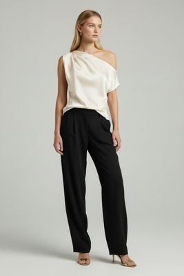 Satin One Shoulder Top