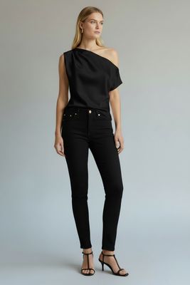 Satin One Shoulder Top