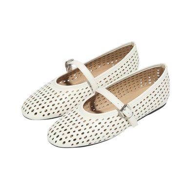 Perforated Mary Jane Shoes