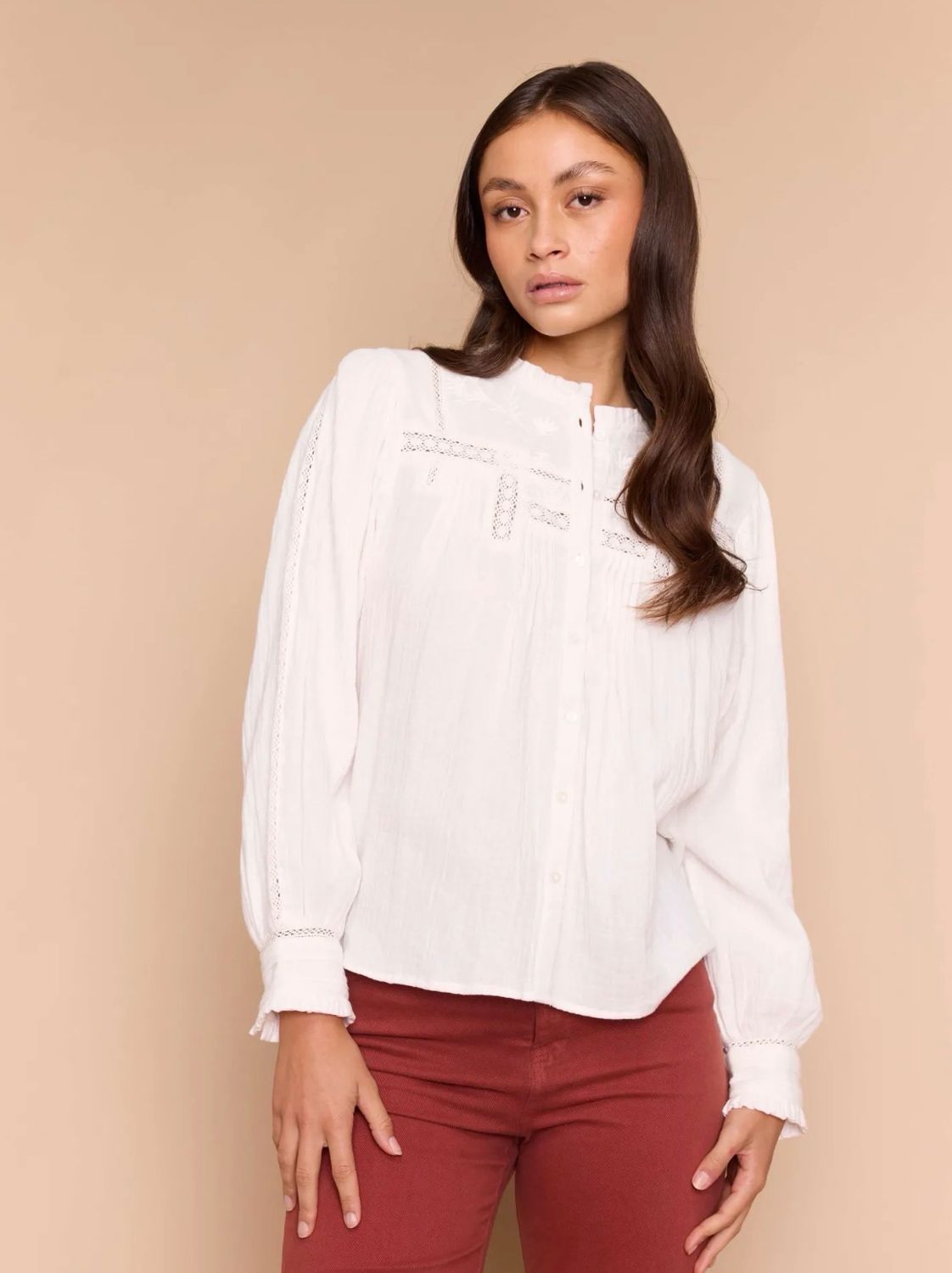 Louizon LAURE Cotton Embroidered Shirt