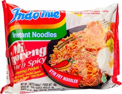 MI GORENG PEDAS/SPICY FRIED - Indomie Instant Noodles
