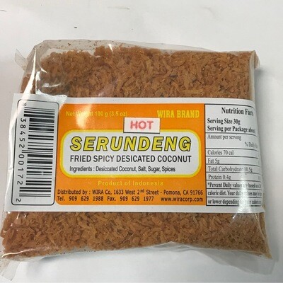 Serundeng HOT - Fried Spicy Desiccated Coconut 100 grams
