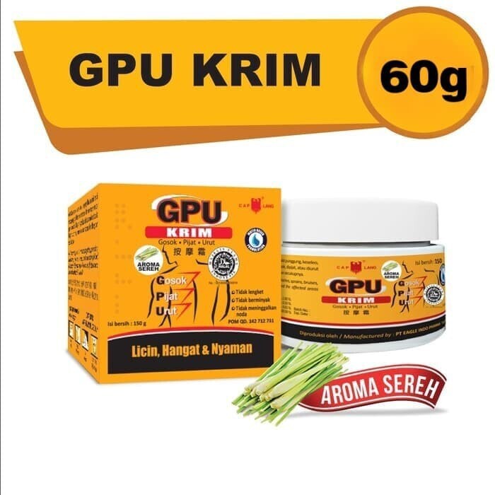GPU KRIM 60 grams (Gosok, Pijat, Urut)