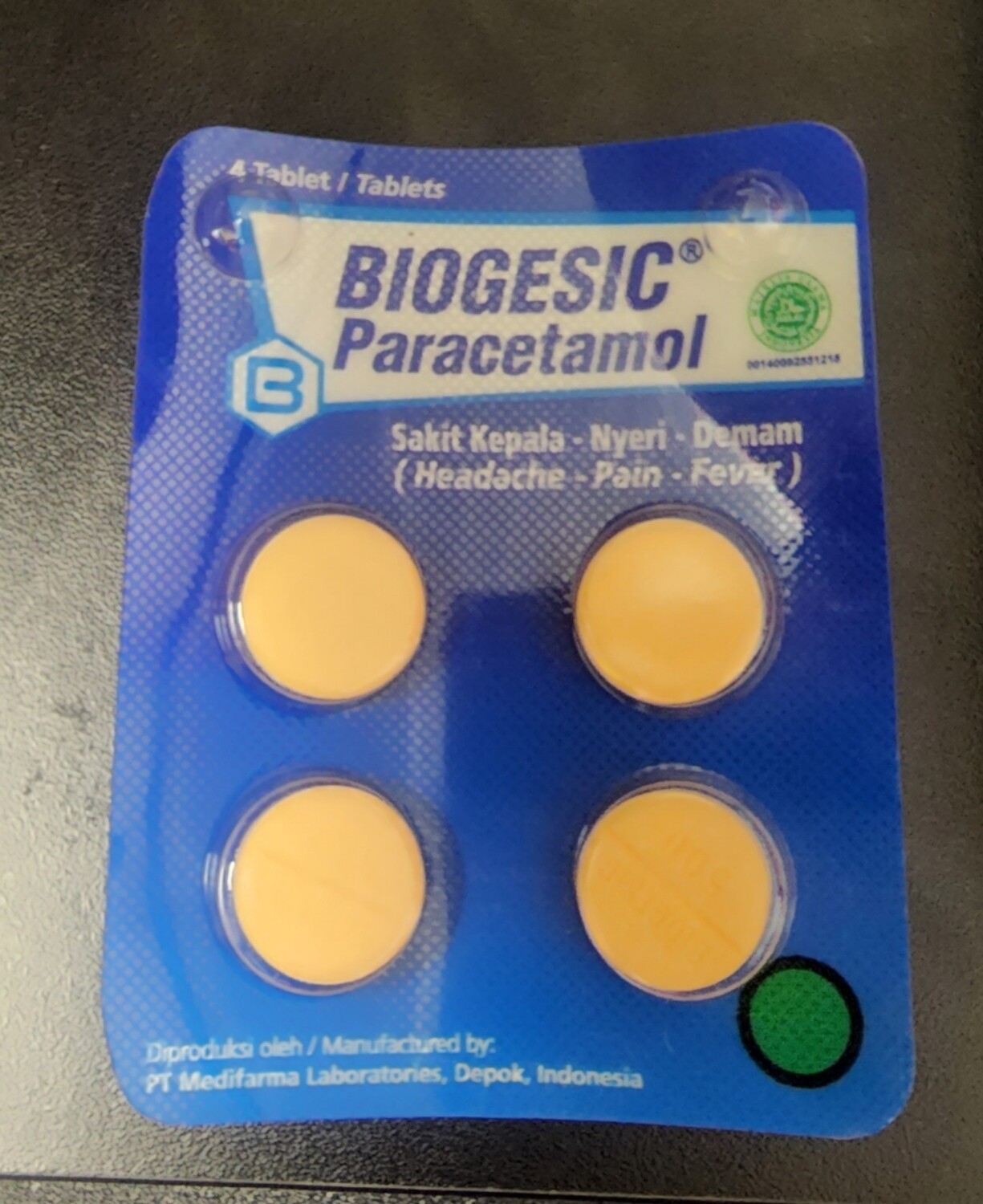 Biogesic Paracetamol 4 tablets