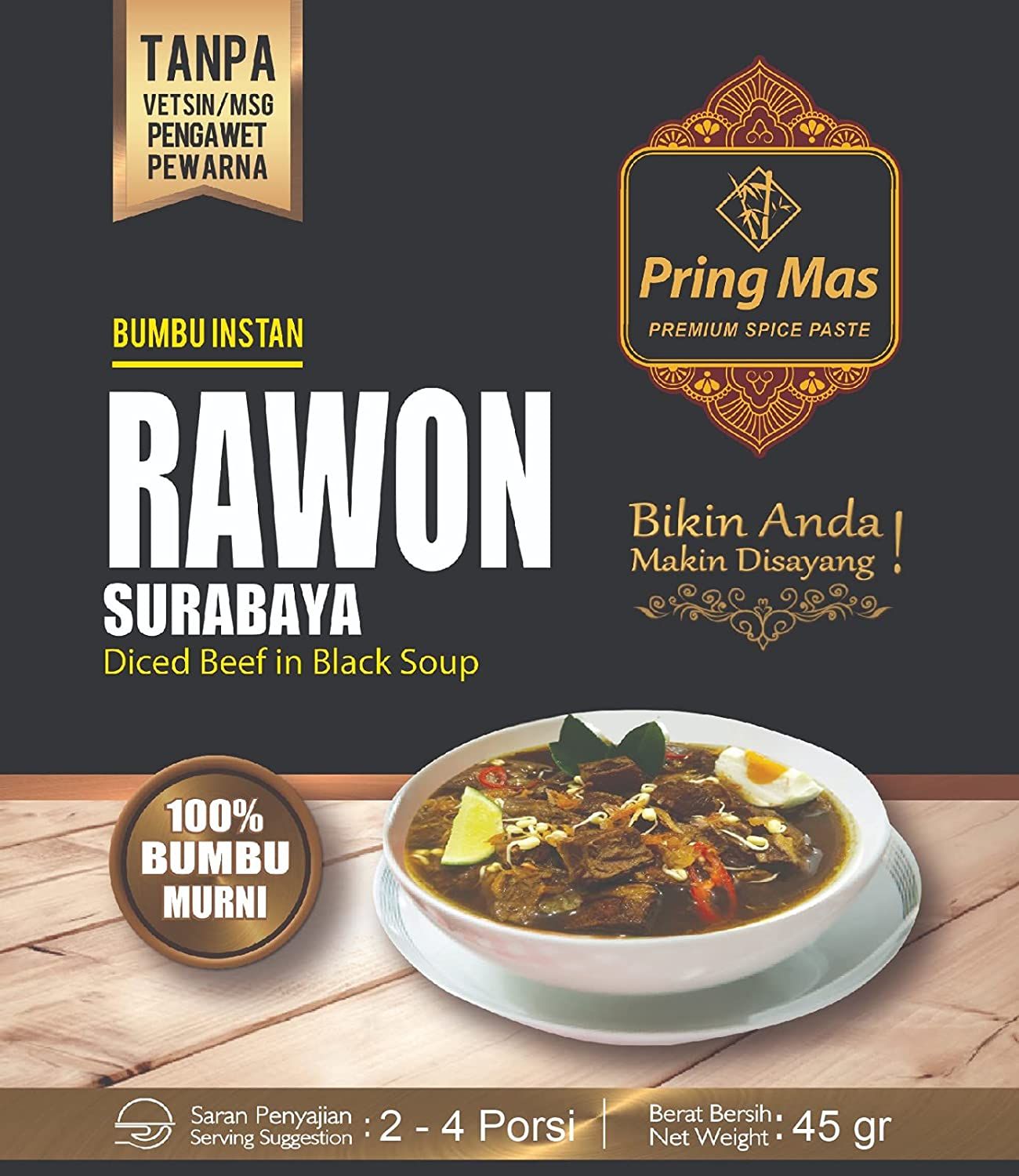 Piring Mas Rawon Surabaya 45 gr