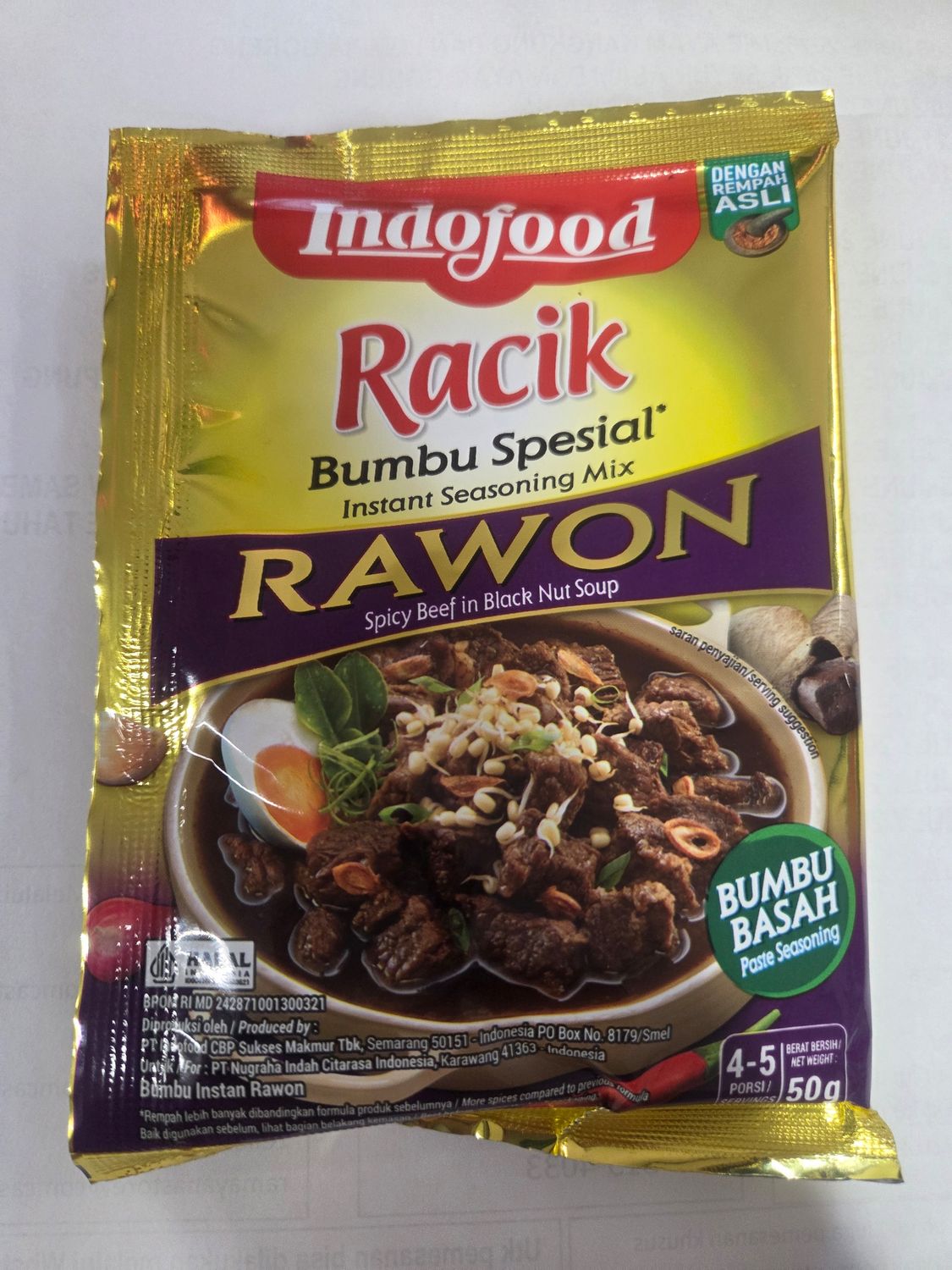 Indofood Bumbu Instan - RAWON 45 grams