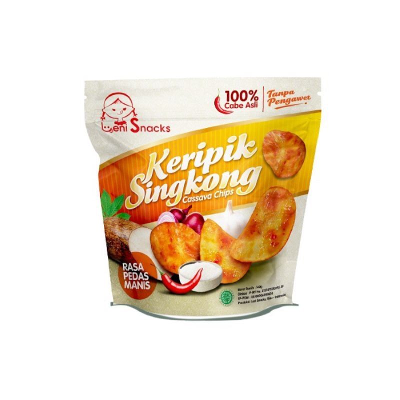 Leni Snacks Keripik Singkong Manis Pedas 140g