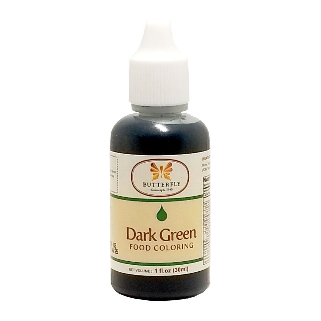 Butterfly Brand Food Coloring 1.0 oz - DARK GREEN