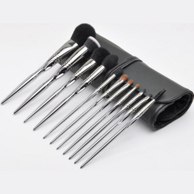 11 Piece Silver Sleek Makeup Brush Set 11 Piece Silver Sleek Makeup Brush Set