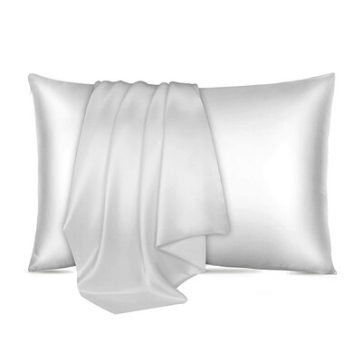 100% PURE Mulberry Silk Pillow Case with Zipper Standard Pillow Size