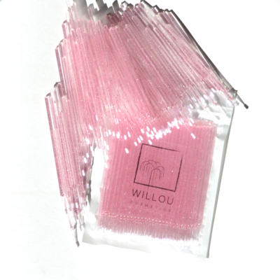 Micro Brushes (Pink Glitter)