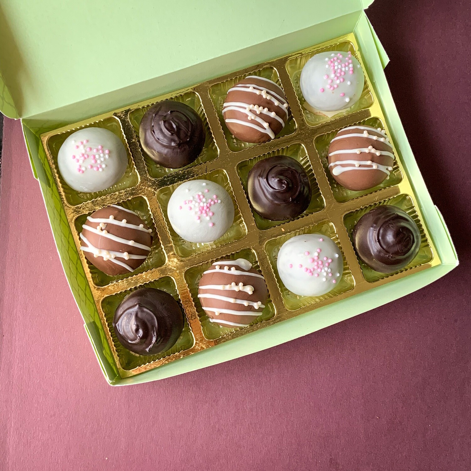 Cake Truffles box of 12