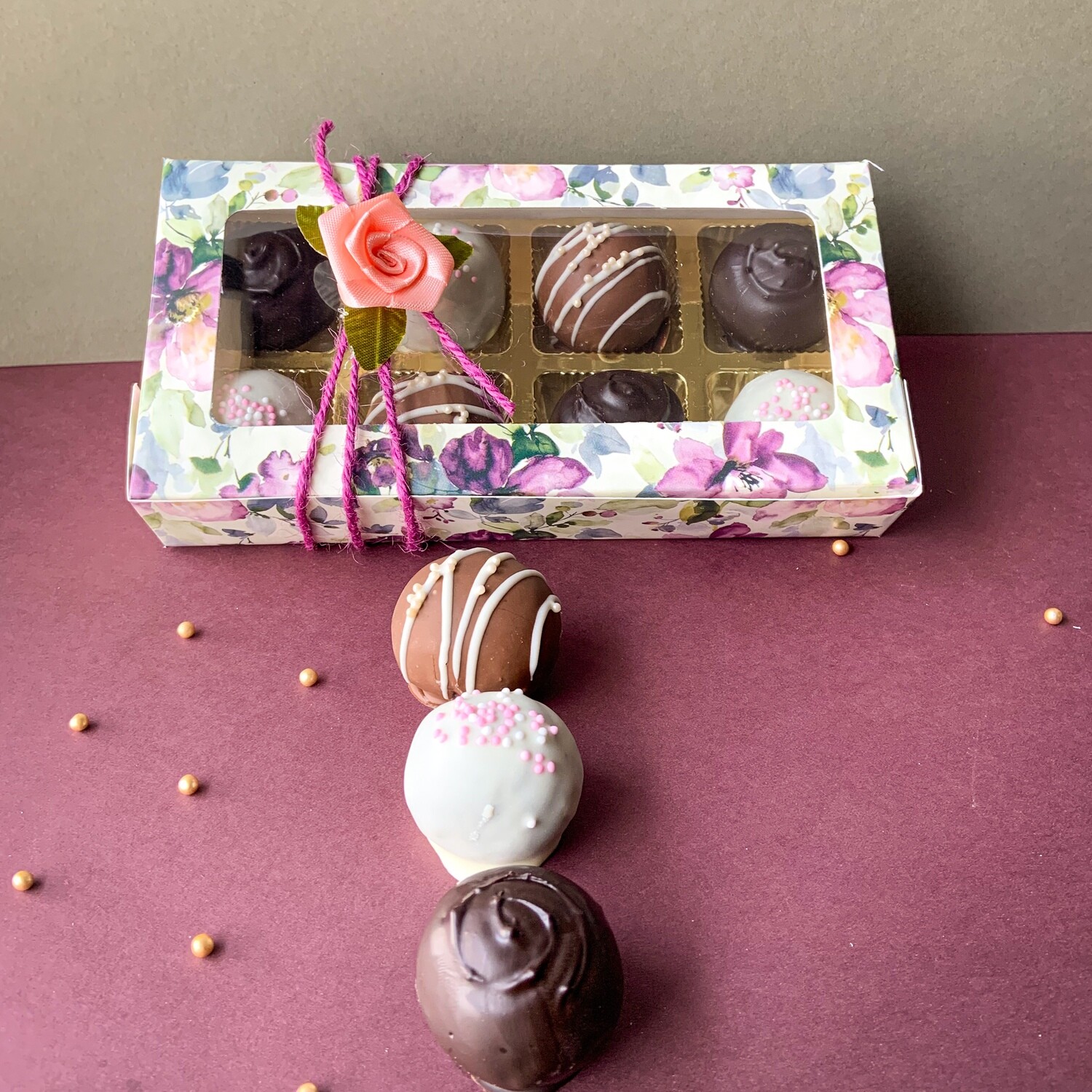 Cake Truffles box of 8