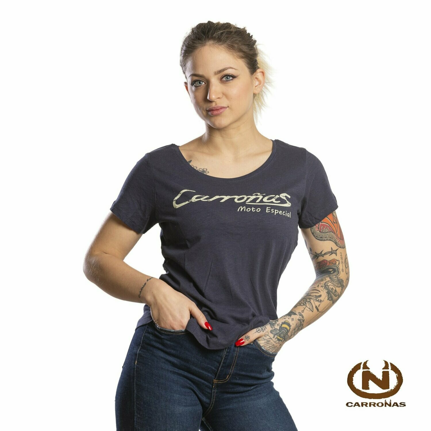 T-shirt donna Carronas blu