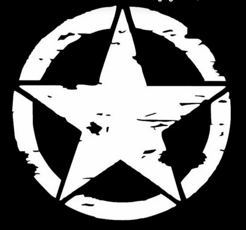 Adesivo stella esercito