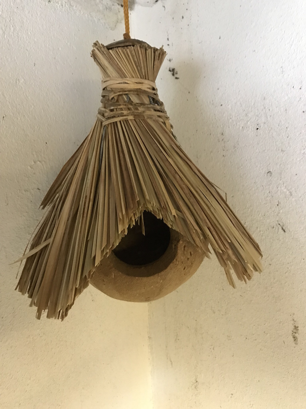 Thatched Coconut Feeder  