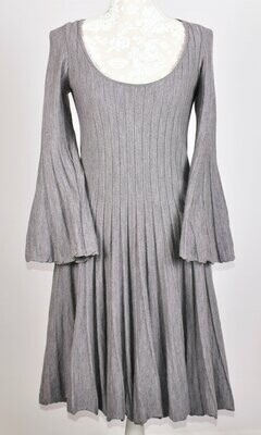 Italian Grey Pleated Midi Dress by IKI