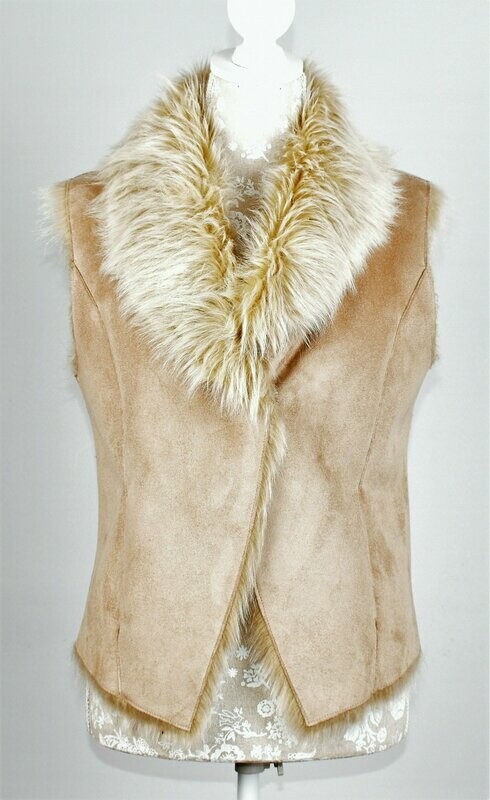 Faux Suede/Fur Gillet by Oasis