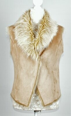 Faux Suede/Fur Gillet by Oasis
