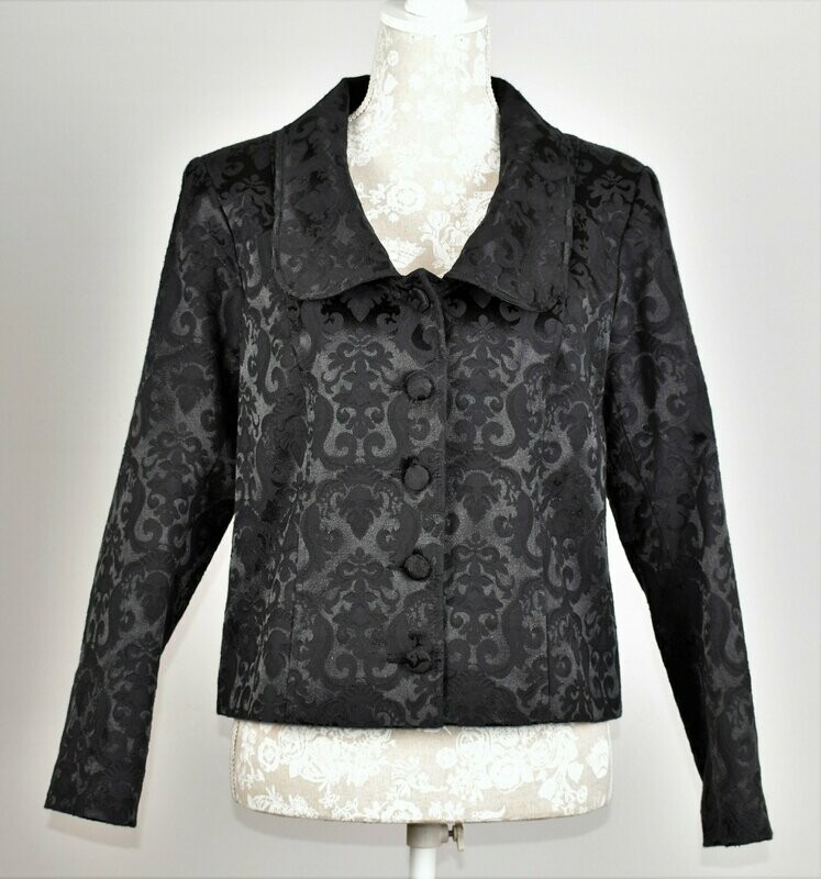 Black Brocade Jacket  by Miss Real Vintage