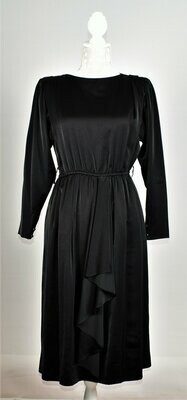 Black Long Sleeved Evening Dress by Connie