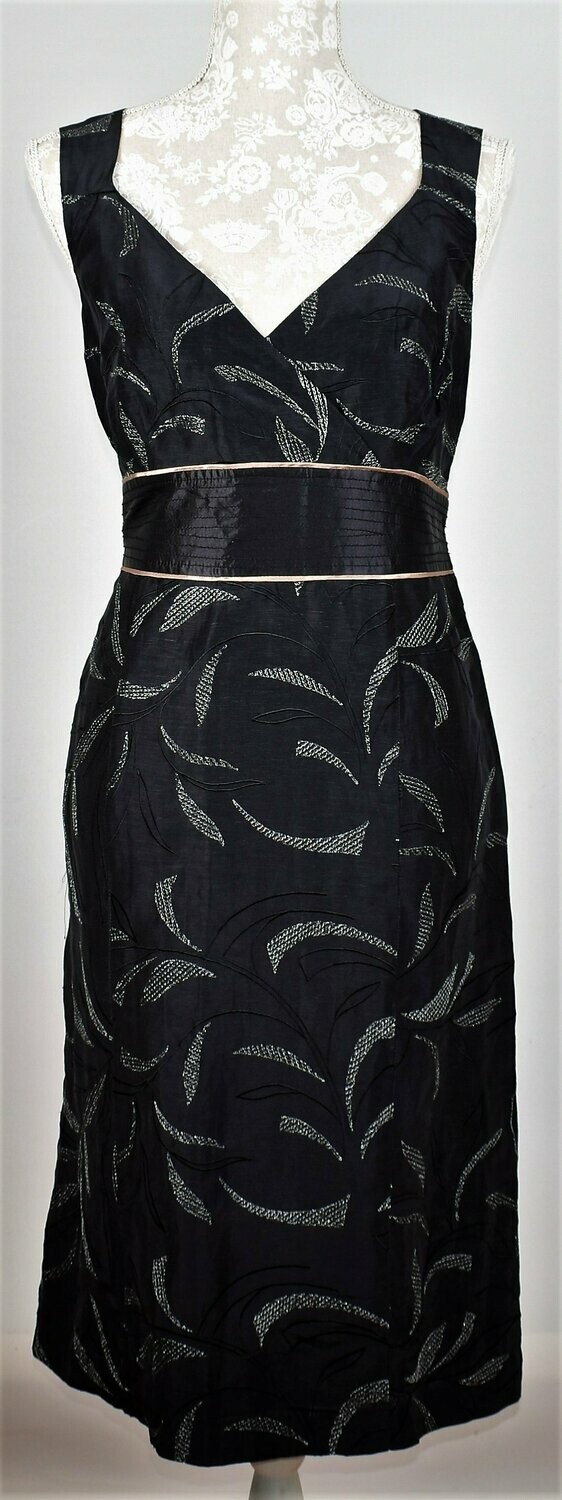 Black & Silver Slip Dress by Monsoon