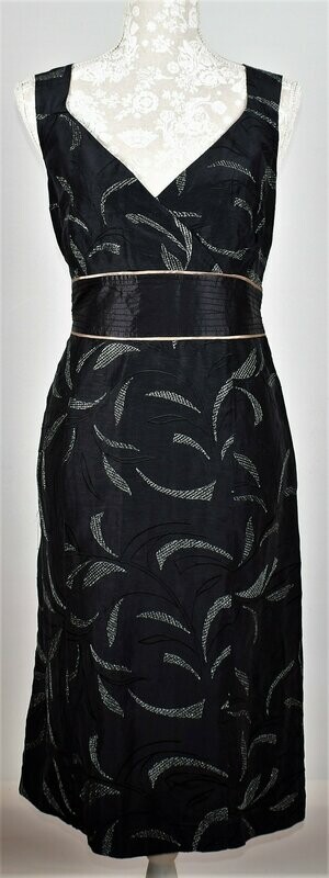 Black & Silver Slip Dress by Monsoon