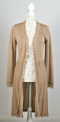 Beige Long Sleeved Coat Cardigan by Per Una