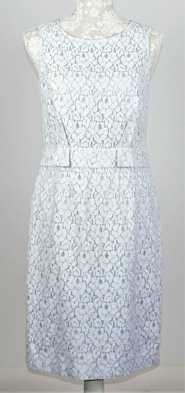Baby Blue Lace Sleeveless Classic Fitted Slip Dress by Monsoon