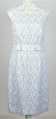 Baby Blue Lace Sleeveless Classic Fitted Slip Dress by Monsoon