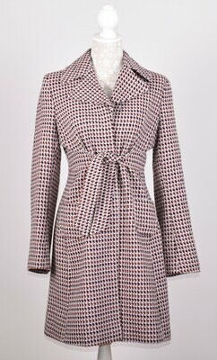 Pink/Burgundy Check/Tweed Coat by Eddy Taylor