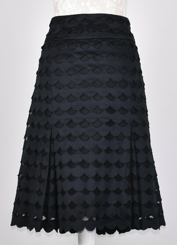 Black Scalloped Mesh Skirt by Coast