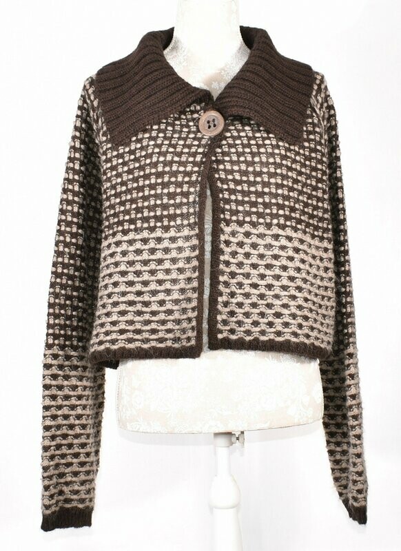 Brown & Cream Shawl Collar Swing Cardigan by NEXT