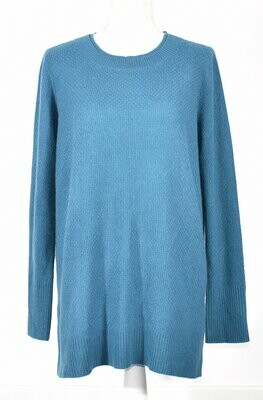 Turquoise Long Sleeved Jumper Dress by KENAR