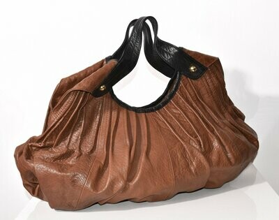 Brown & Black Leather Cross Body / Handbag by SCHULER & SONS