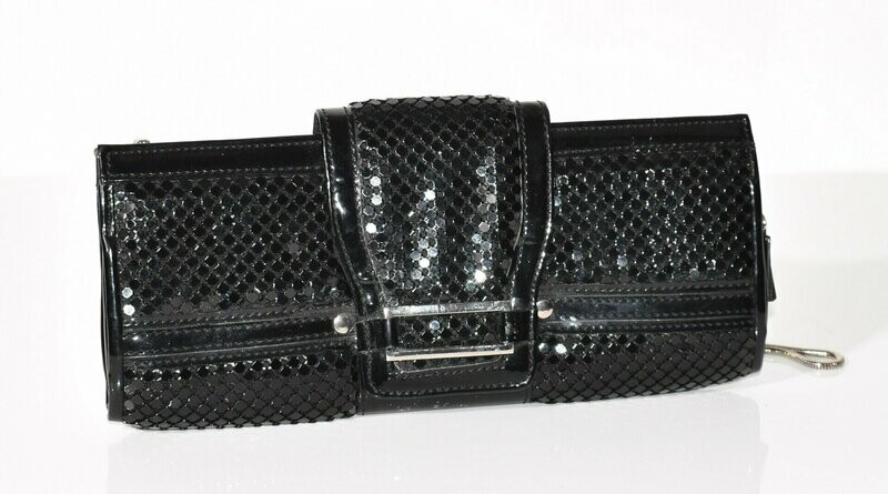 Black Mesh Clutch Bag / Purse by WAREHOUSE